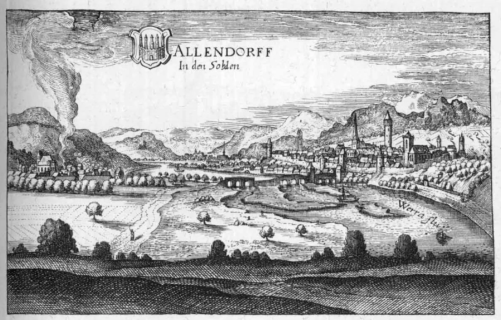 Allendorf an der Werra in Merians Topographie von Hessen
